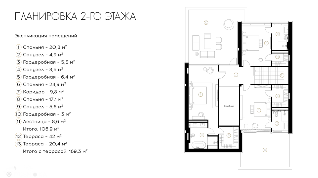 Продаётся 5-комнатная коттедж 399.0 кв.м.  за 70 000 000 руб 
