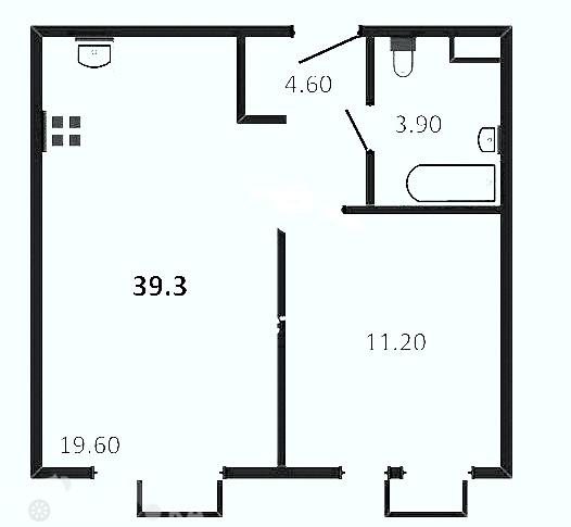Продаётся 1-комнатная квартира в новостройке 38.0 кв.м. этаж 14/23 за 11 500 000 руб 