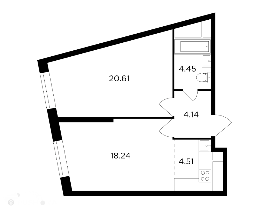 Продаётся 2-комнатная квартира в новостройке 51.0 кв.м. этаж 12/28 за 17 500 000 руб 