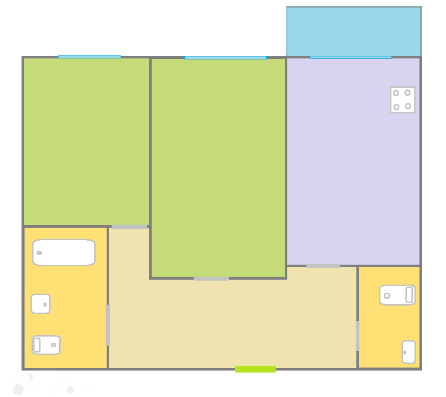 Продаётся 2-комнатная квартира 58.0 кв.м. этаж 5/15 за 20 500 000 руб