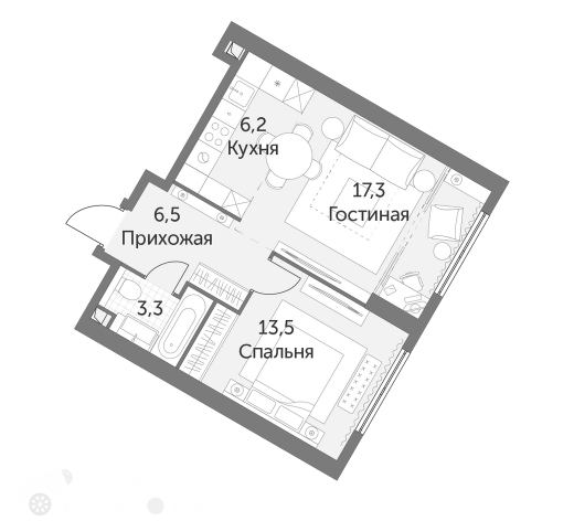 Купить двухкомнатную квартиру в новостройке г Москва, ул Академика Волгина, д 2Д - PUSH-KA.RU, объявление №194219