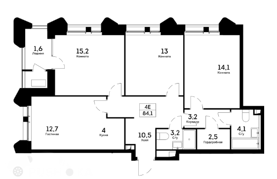 Купить трёхкомнатную квартиру в новостройке г Москва, пр-кт Лихачёва, д 10 - PUSH-KA.RU, объявление №222949