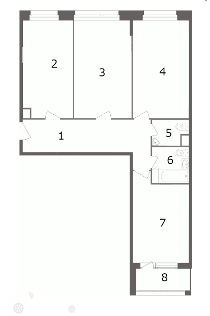 Продаётся 3-комнатная квартира в новостройке 83.0 кв.м. этаж 3/18 за 25 400 000 руб 