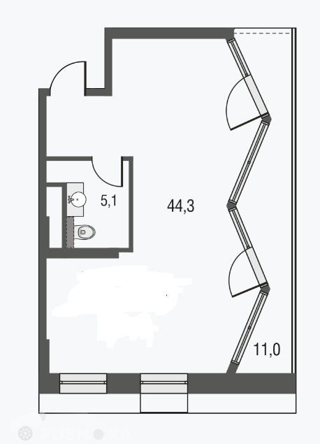 Продаётся 2-комнатная квартира в новостройке 62.0 кв.м. этаж 6/12 за 23 599 999 руб 