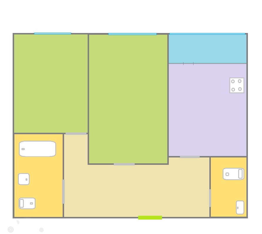 Продаётся 2-комнатная квартира 58.0 кв.м. этаж 5/15 за 20 500 000 руб 