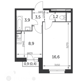 Продаётся 1-комнатная квартира в новостройке 32.0 кв.м. этаж 9/22 за 11 400 000 руб 