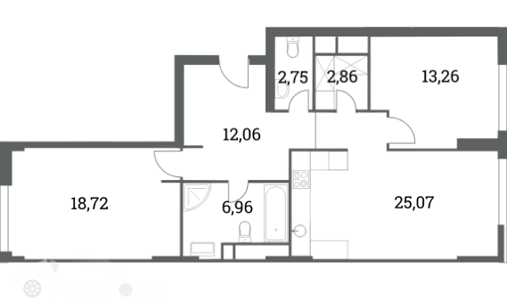 Купить трёхкомнатную квартиру в новостройке г Москва, Шмитовский проезд, д 39 - PUSH-KA.RU, объявление №203588
