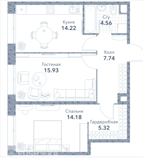 Продаётся 3-комнатная квартира в новостройке 63.0 кв.м. этаж 9/20 за 19 999 997 руб 