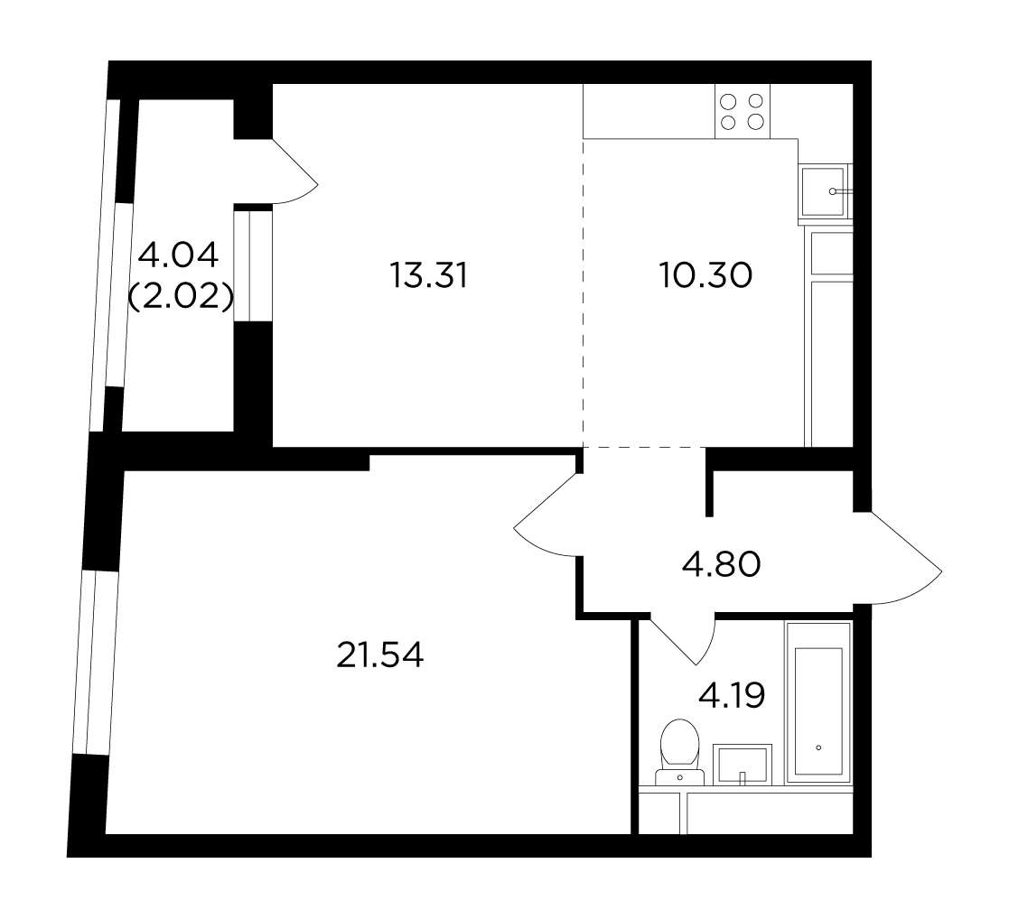 Продаётся 2-комнатная квартира в новостройке 56.2 кв.м. этаж 25/29 за 24 173 303 руб 