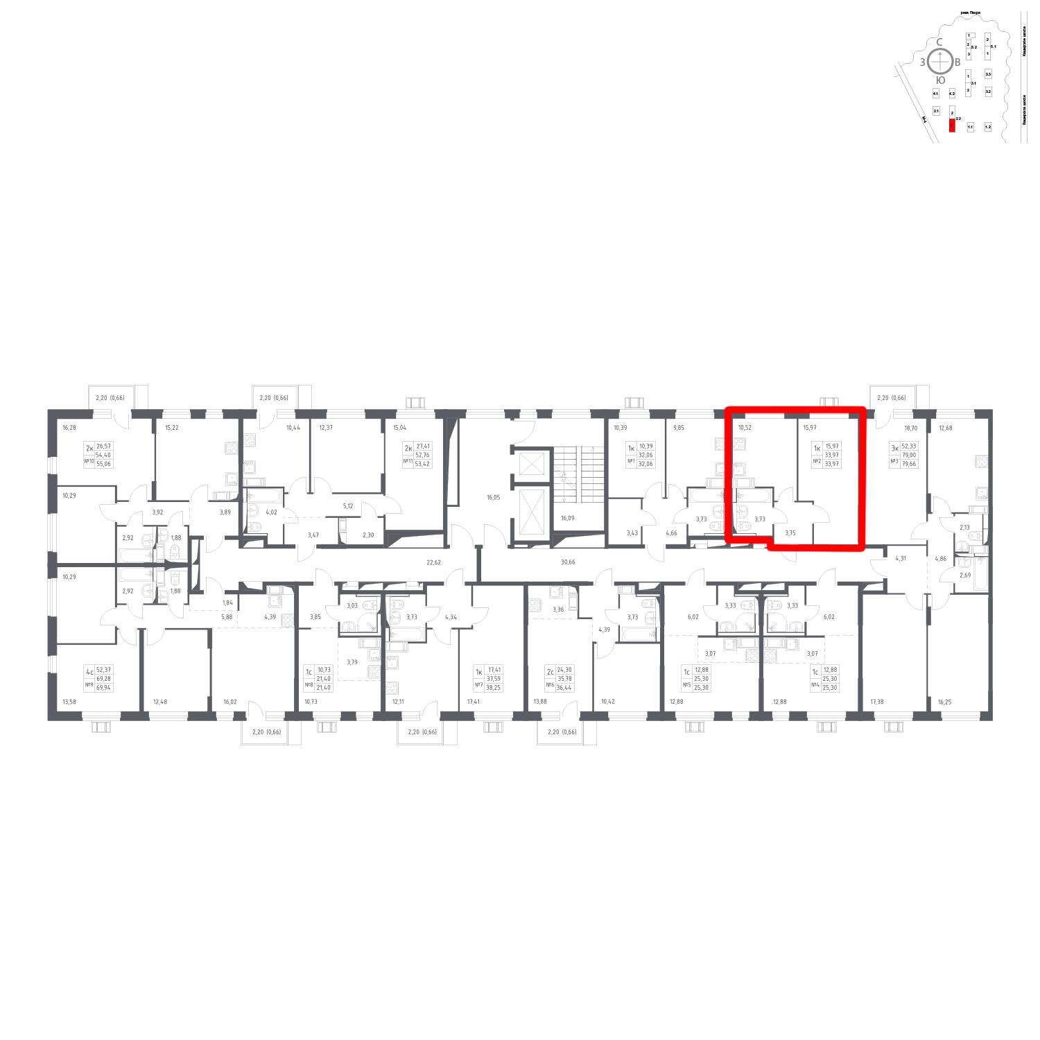 Продаётся 1-комнатная квартира в новостройке 34.0 кв.м. этаж 11/17 за 6 106 896 руб 
