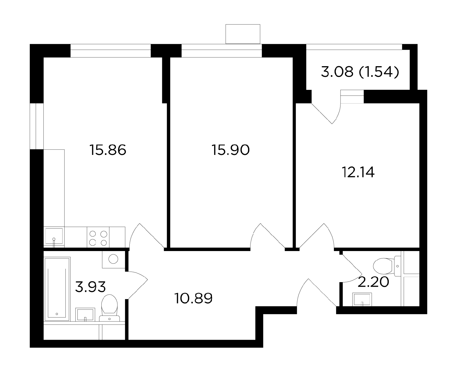 Продаётся 2-комнатная квартира в новостройке 62.5 кв.м. этаж 5/8 за 8 117 285 руб 