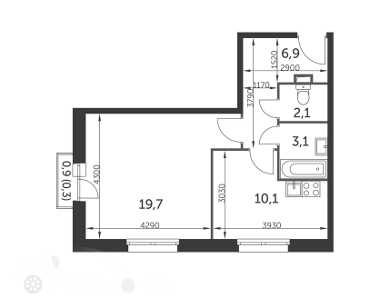 Продаётся 1-комнатная квартира в новостройке 43.0 кв.м. этаж 5/22 за 10 899 997 руб 