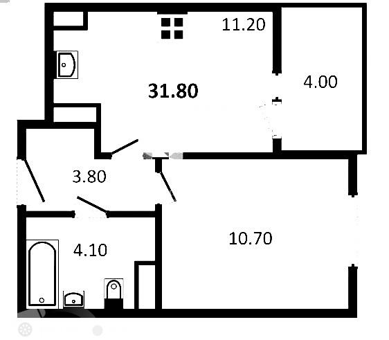 Продаётся 1-комнатная квартира в новостройке 32.0 кв.м. этаж 14/19 за 6 199 994 руб 