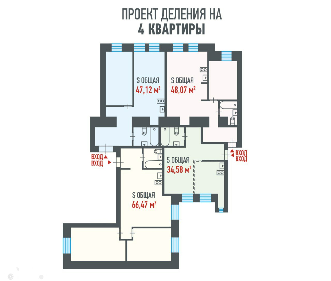 Продаётся  квартира 196.9 кв.м. этаж 2/6 за 61 500 000 руб 