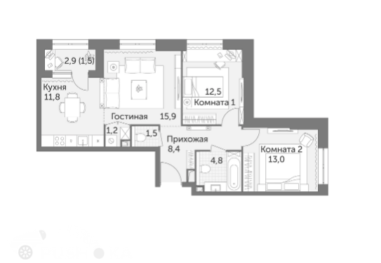 Купить трёхкомнатную квартиру в новостройке г Москва, ул Вильгельма Пика, д 3 - PUSH-KA.RU, объявление №210653