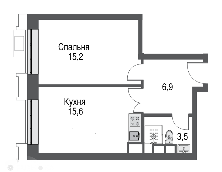 Продаётся 1-комнатная квартира в новостройке 54.0 кв.м. этаж 10/53 за 18 500 000 руб 