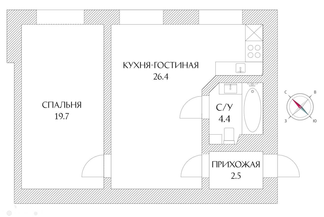 Продаётся 2-комнатная квартира 53.0 кв.м. этаж 7/8 за 21 000 000 руб 